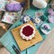 7.8 x 7.8 Inch Crochet Blocking Board with 10 Pins, Handcrafted Knitting Blocking Mat for Crochet Projects and Granny Squares, Gifts for Grandmothers, Mothers